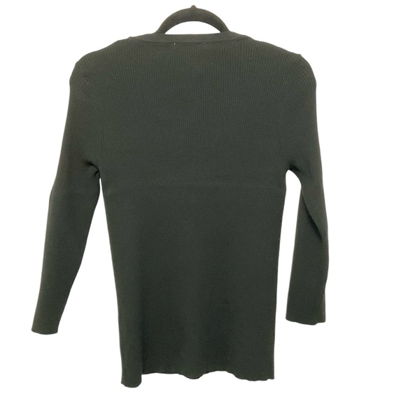 Carmen Marc Valvo black cutout rib knit sL - Picture 4 of 8